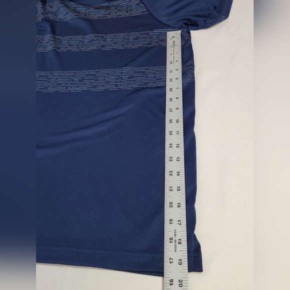 adidas Golf Polo Plaid Key Mens Short Sleeve Collegiate Navy Size XXL - Picture 8 of 12